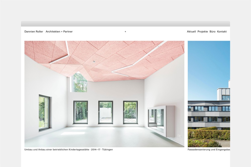 Dannien Roller Architekten + Partner Website und Erscheinungsbild