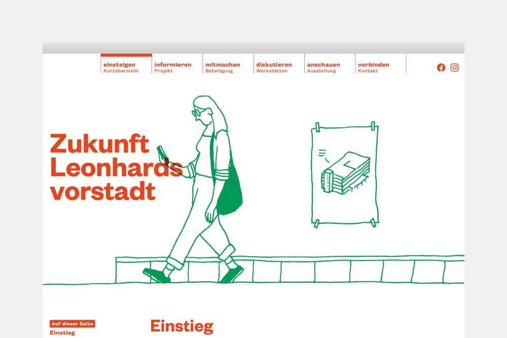 Zukunft Leonhardsvorstadt Website und Erscheinungsbild