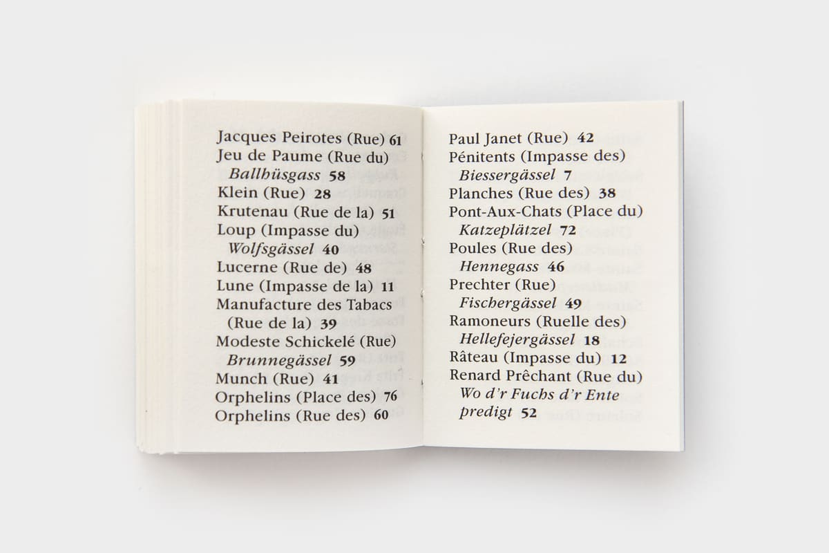 Rues et Feuilles de la Krutenau, Reihe 5, Bild 1