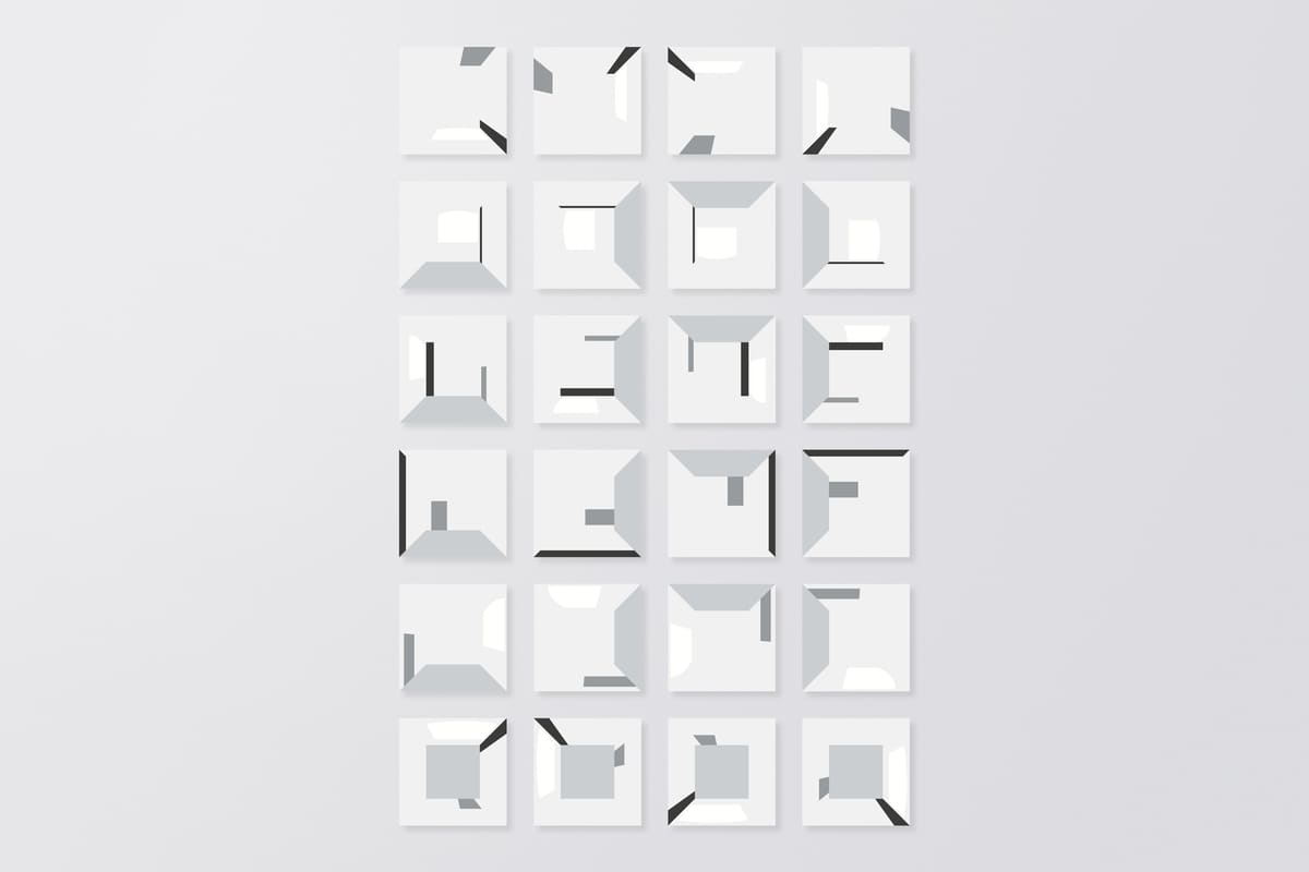 le cube, Reihe 1, Bild 1